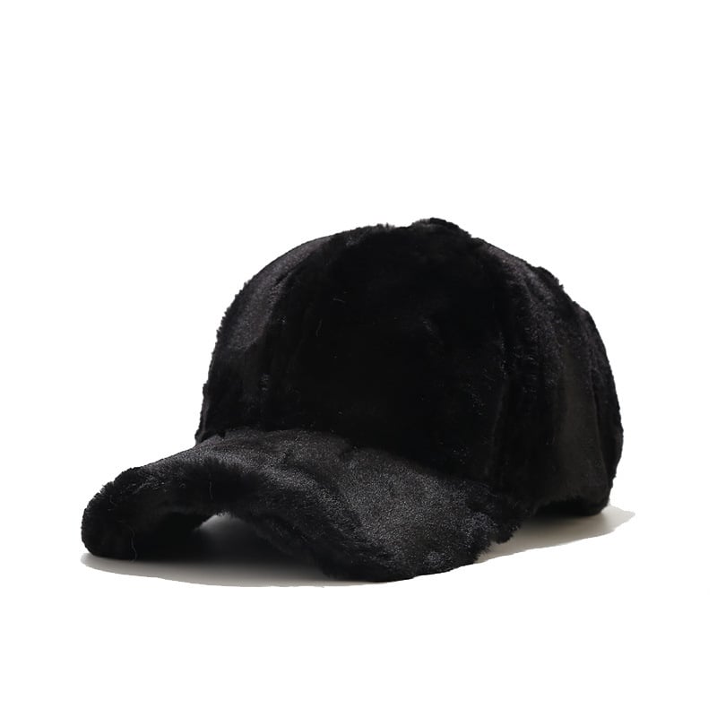 Winter Men's Thick Fleece Rabbit Fur Baseball Cap