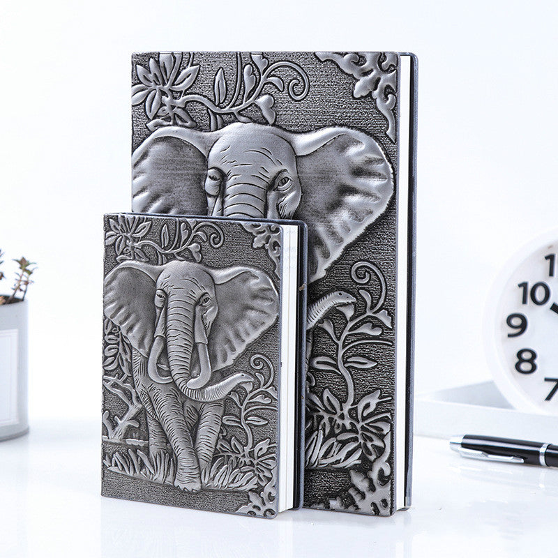 Vintage Embossed Leather Notebook Diary