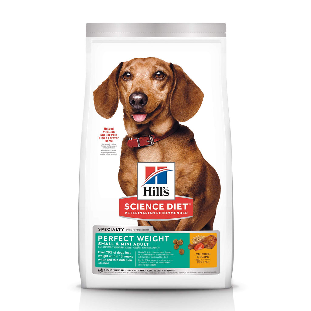 Hills Science Diet Adult Perfect Weight Small & Mini Chicken Recipe Dry Dog Food 15 lb. Bag