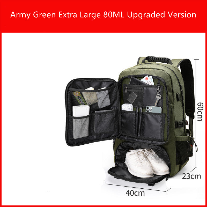 Extra Large Men's Outdoor Travel Bag with High Capacity