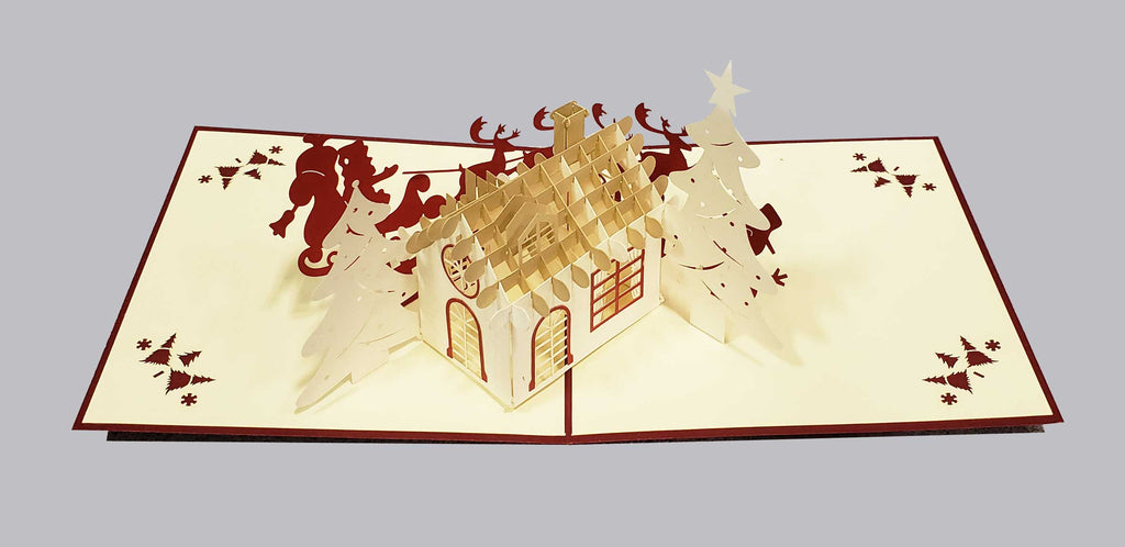 3D White Christmas Greeting card