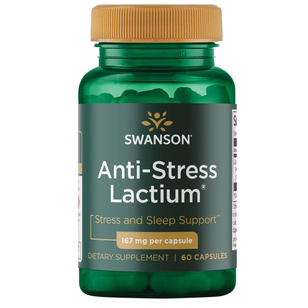 Swanson Womens Anti-Stress Formula (Lactium) - Helps Counter Stress Promotes Relaxation and Sleep Support - (60 Capsules 167mg) 1 Pack