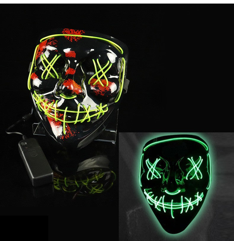 Light-up PVC Clown Trickster Mask for Halloween