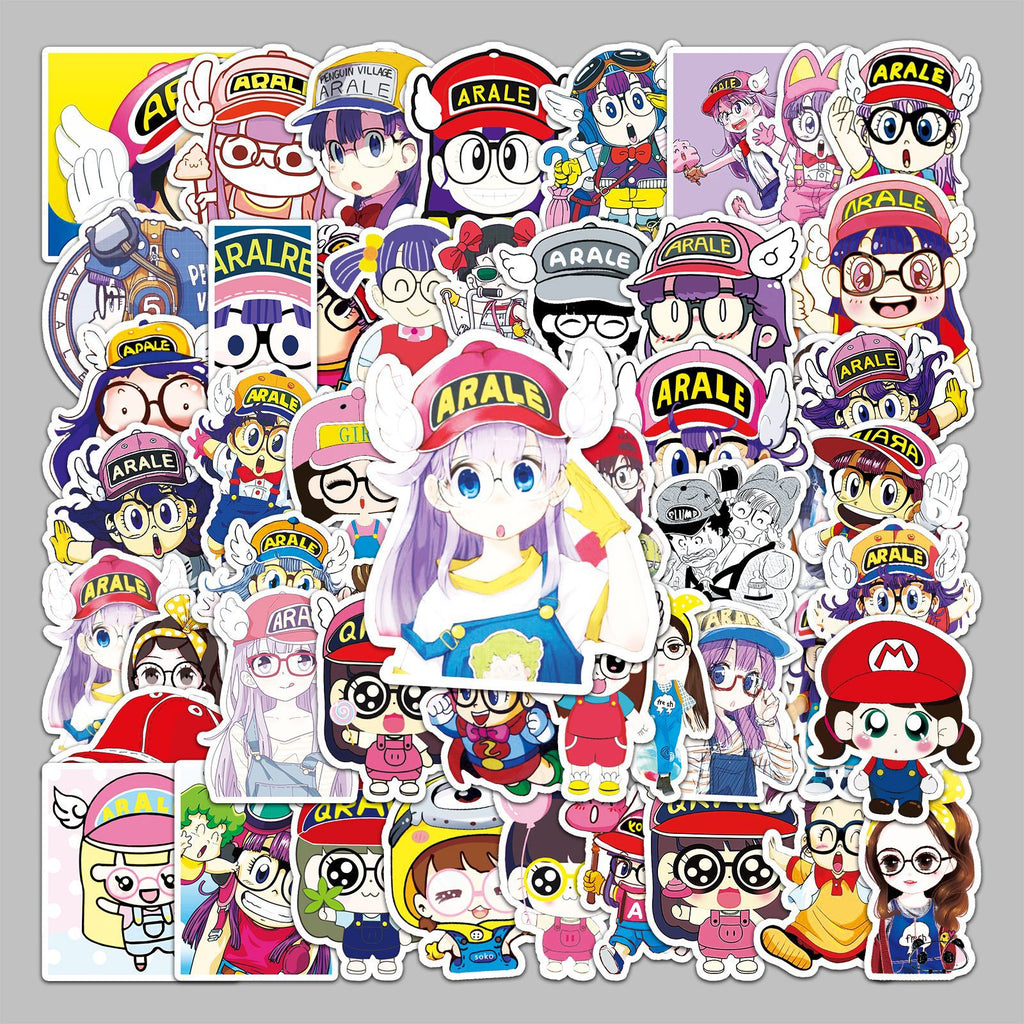 50 Anime Cartoon Waterproof Stickers for Luggage