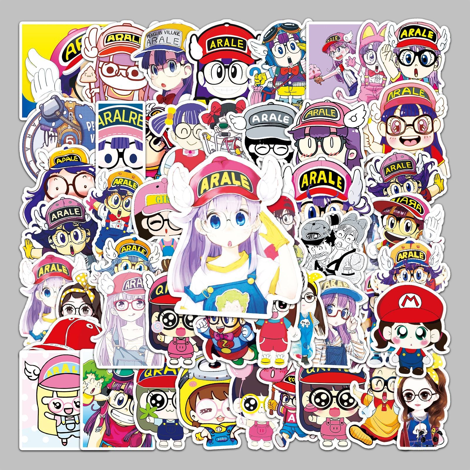 50 Anime Cartoon Waterproof Stickers for Luggage