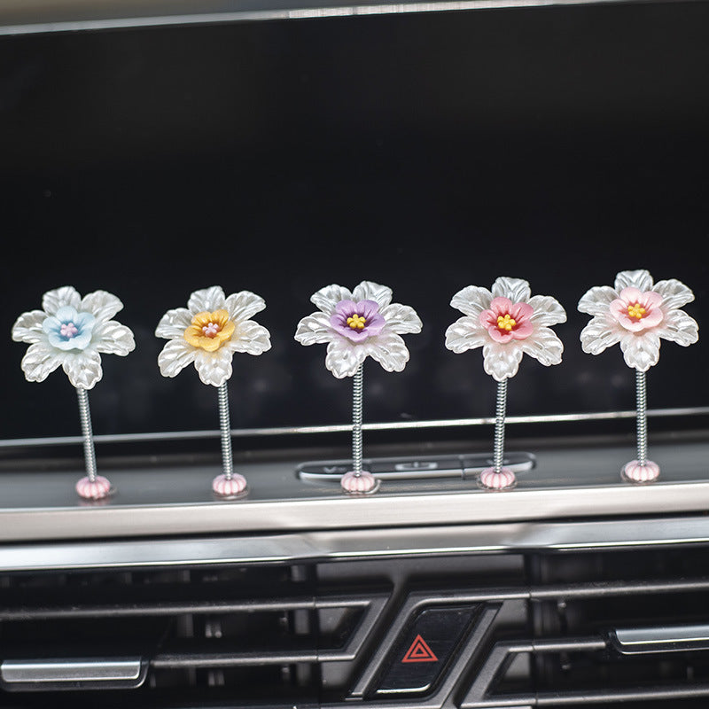 2024 Summer Clear Flower Car Dashboard Decor
