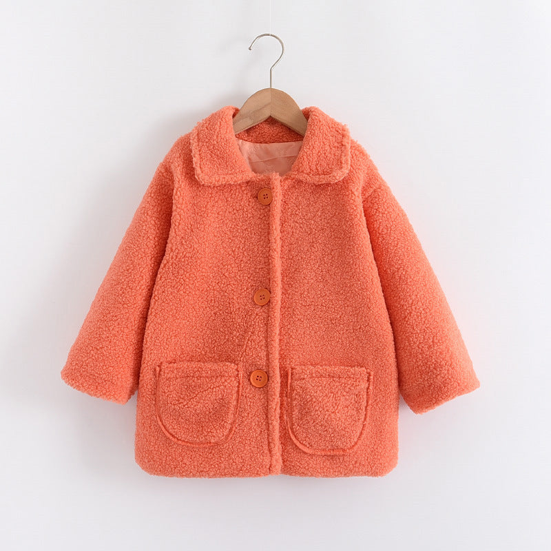 Children's Thick Lamb Fur Warm Coat