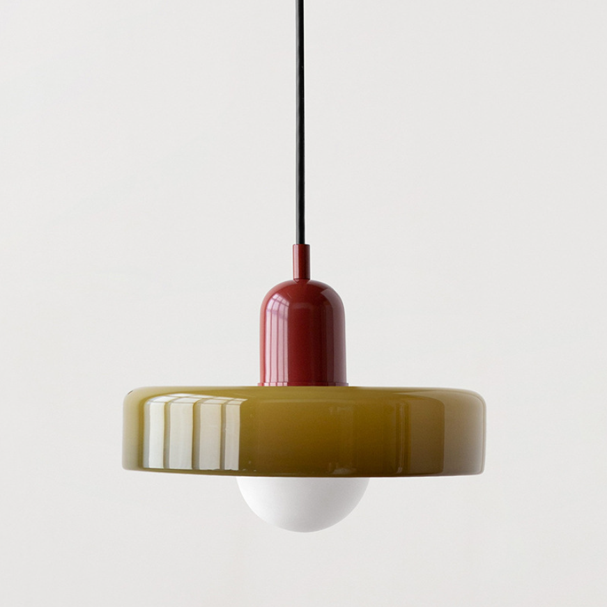 Memphis Minimalist Glass Chandelier
