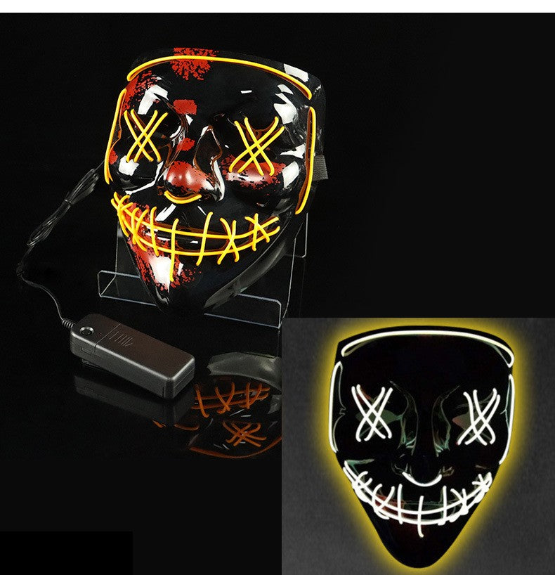 Light-up PVC Clown Trickster Mask for Halloween
