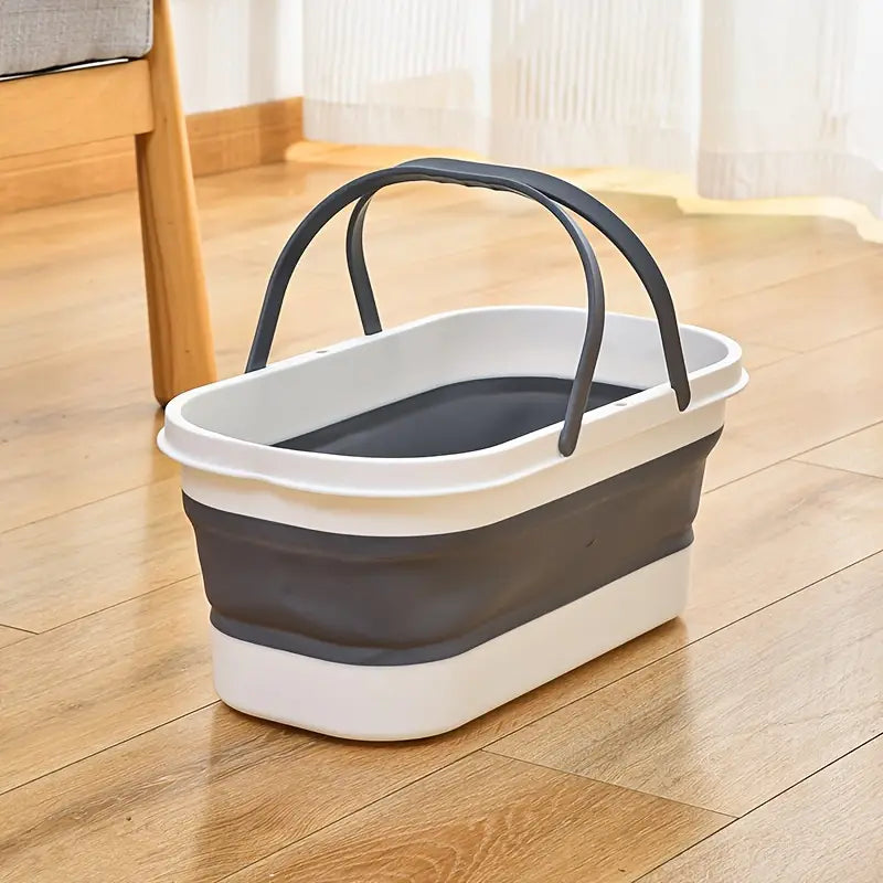 Portable Rectangular Folding Mop Bucket for Home Use