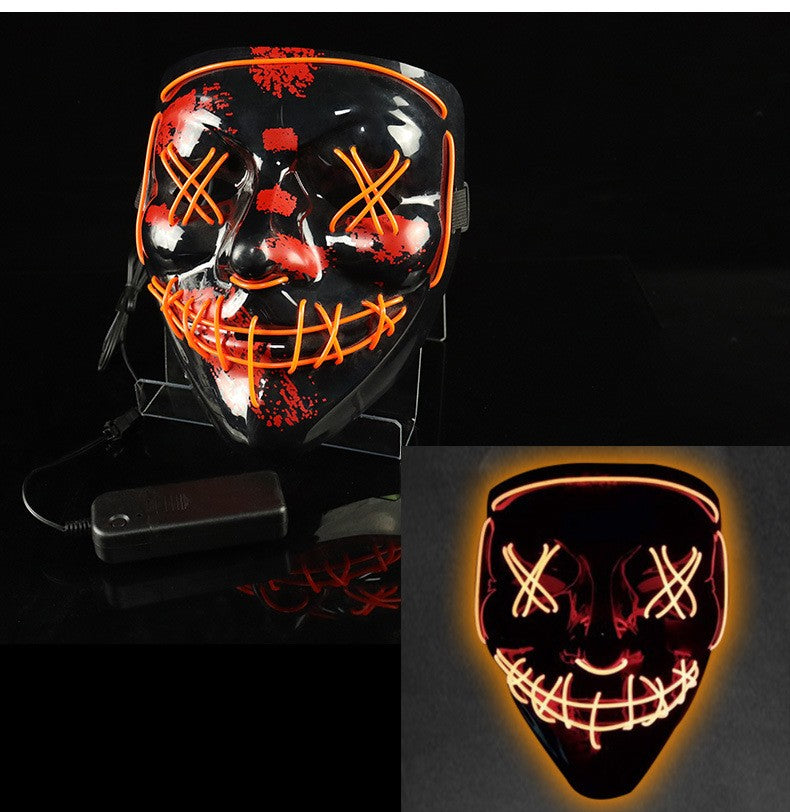 Light-up PVC Clown Trickster Mask for Halloween