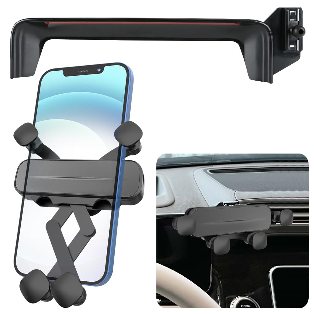 LUNQIN Car Phone Holder Mount for Mercedes Benz S-Class 2021 2022 2023 2024 S500 S580 S580e 4MATIC Auto Accessories Navigation Screen Bracket Interior Decoration Mobile Cell Phone Mount