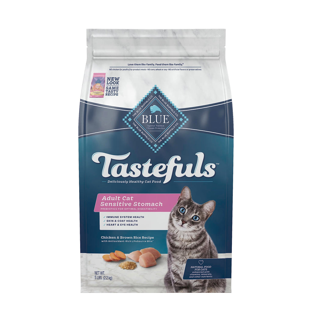 Blue Buffalo Sensitive Stomach Dry Cat Food Chicken & Brown Rice 5 Lb