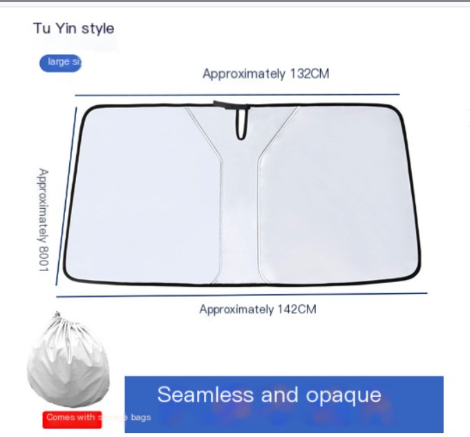 BLALION Car Windshield Sun Shade UV Blocker (One Piece)