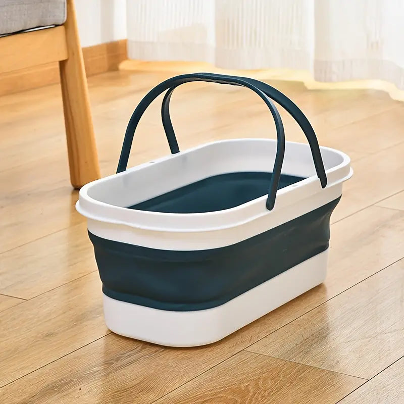 Portable Rectangular Folding Mop Bucket for Home Use
