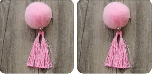 Fringed Hair Ball Hairpin Accessory