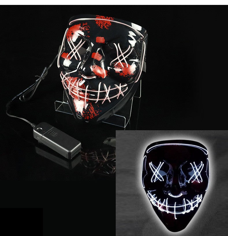 Light-up PVC Clown Trickster Mask for Halloween