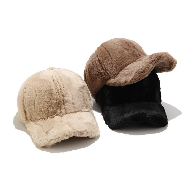 Winter Men's Thick Fleece Rabbit Fur Baseball Cap