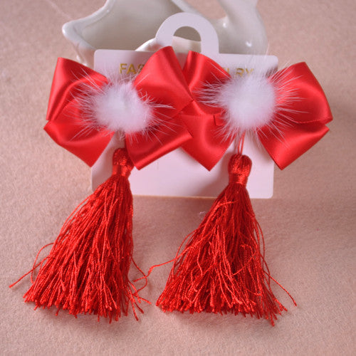 Fringed Hair Ball Hairpin Accessory