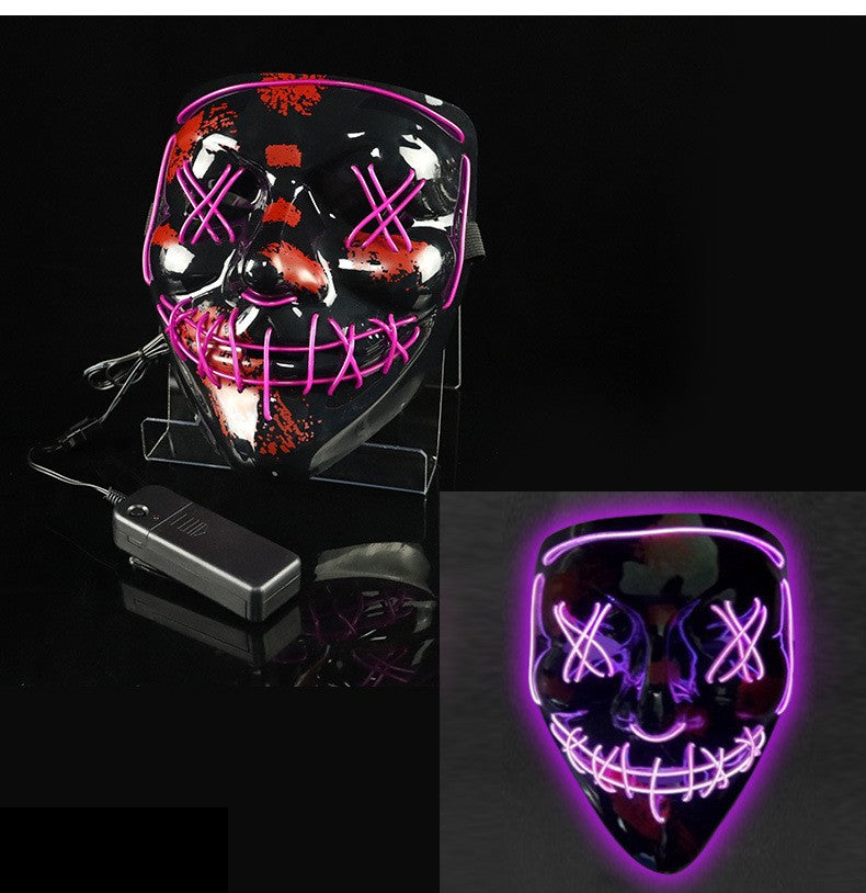 Light-up PVC Clown Trickster Mask for Halloween