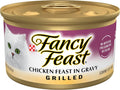 BIOPRONEXT Fancy Feast Grilled Wet Cat Food Gravy - Premium Canned Cat Food Pate Chicken Feast in Gravy (3 Oz Cans Pack of 12) - Cat Pate Includes Attached Nutrients and Ingredients Encyclopedia