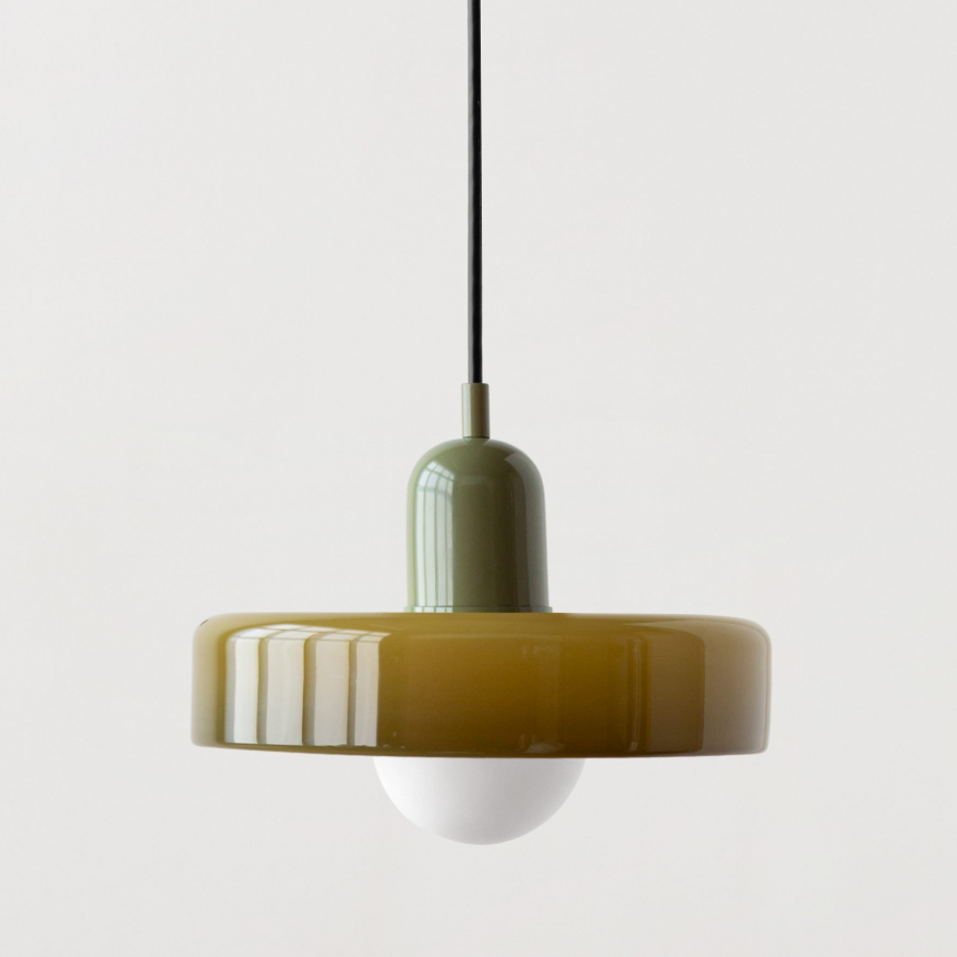 Memphis Minimalist Glass Chandelier