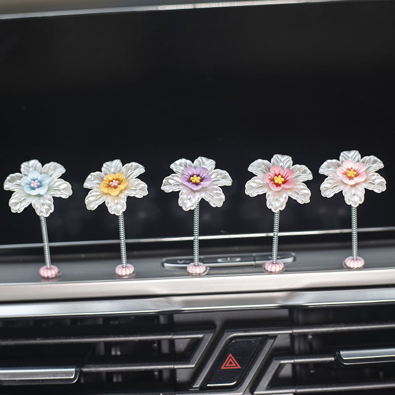 2024 Summer Clear Flower Car Dashboard Decor
