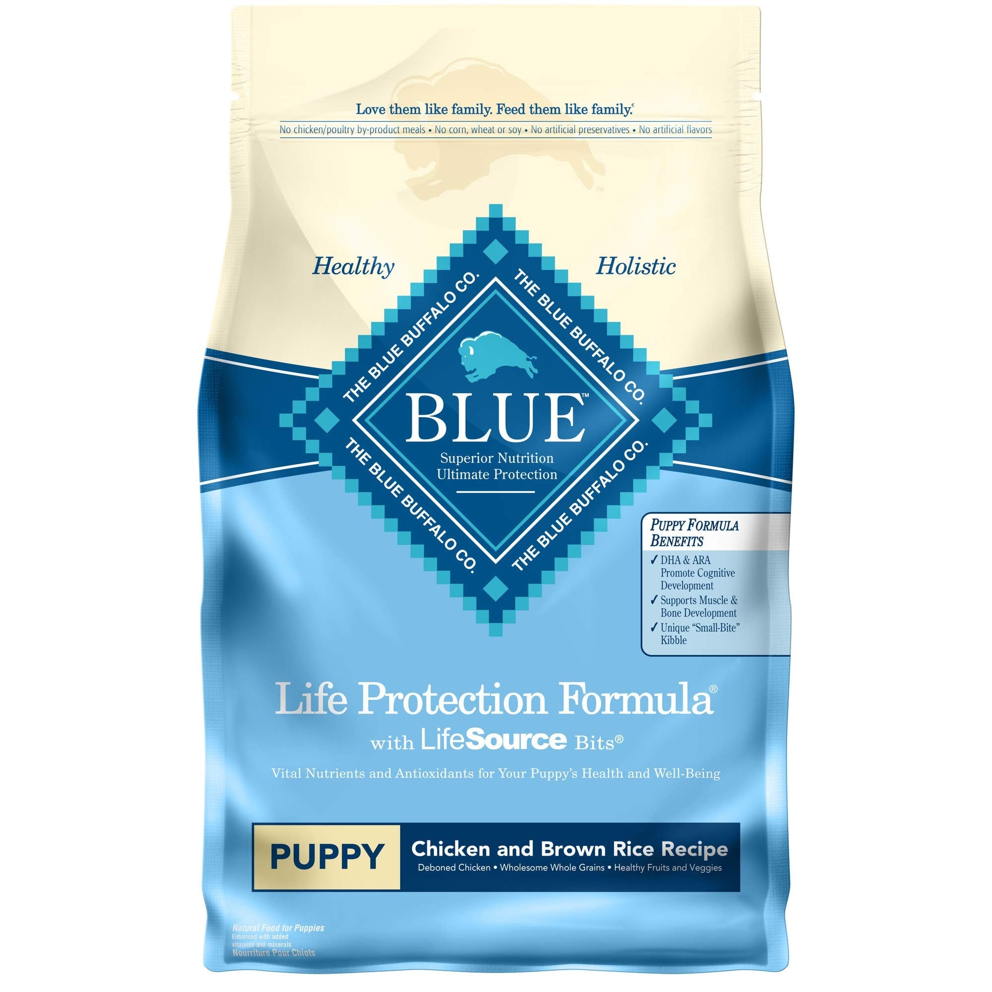 Blue Buffalo Life Protection Formula Natural Puppy Dry Dog Food Chicken and Brown Rice 6-lb