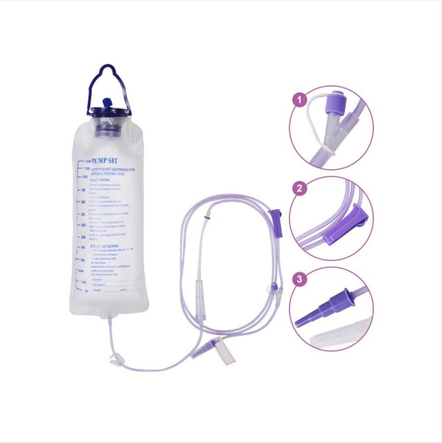 1200ML Disposable Enteral Nutrition Bag Feeding Bag Gastrointestinal Nutrition Bag