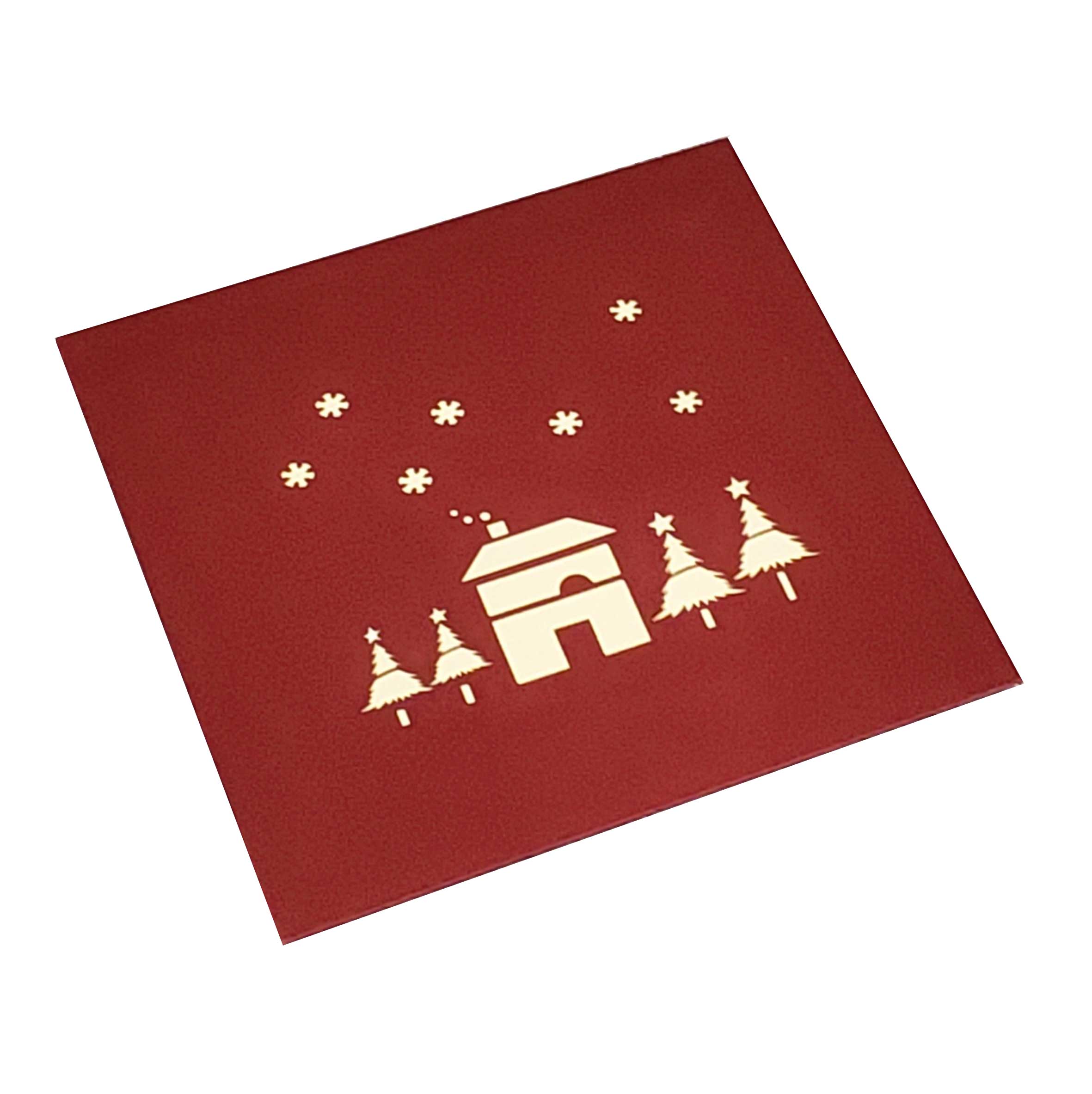 3D White Christmas Greeting card