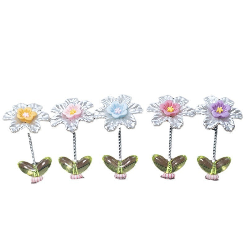 2024 Summer Clear Flower Car Dashboard Decor