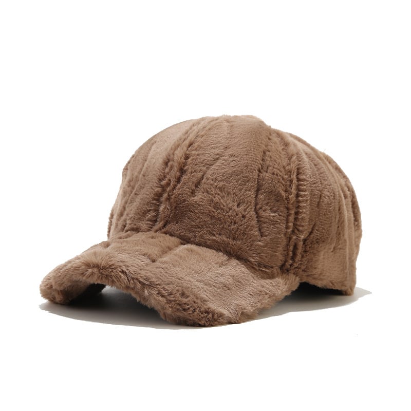 Winter Men's Thick Fleece Rabbit Fur Baseball Cap