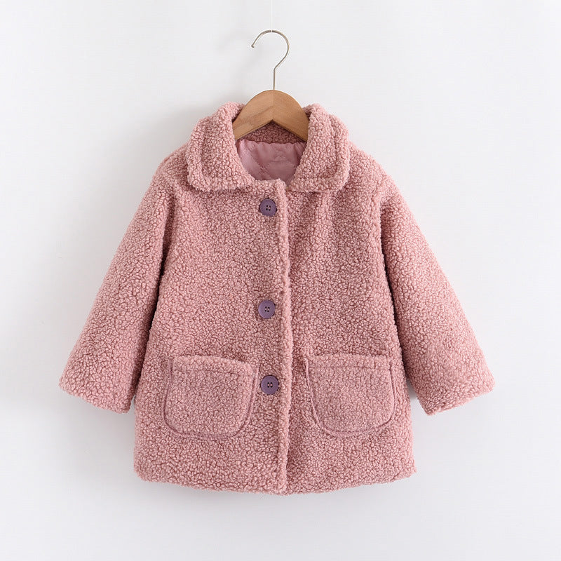 Children's Thick Lamb Fur Warm Coat