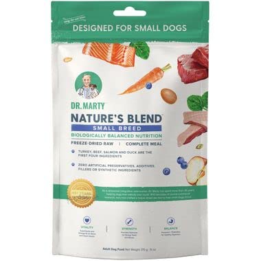 Dr. Marty Natures Blend Adult Small Breed Freeze-Dried Raw Dog Food 6 oz 6 Ounce (Pack of 1)
