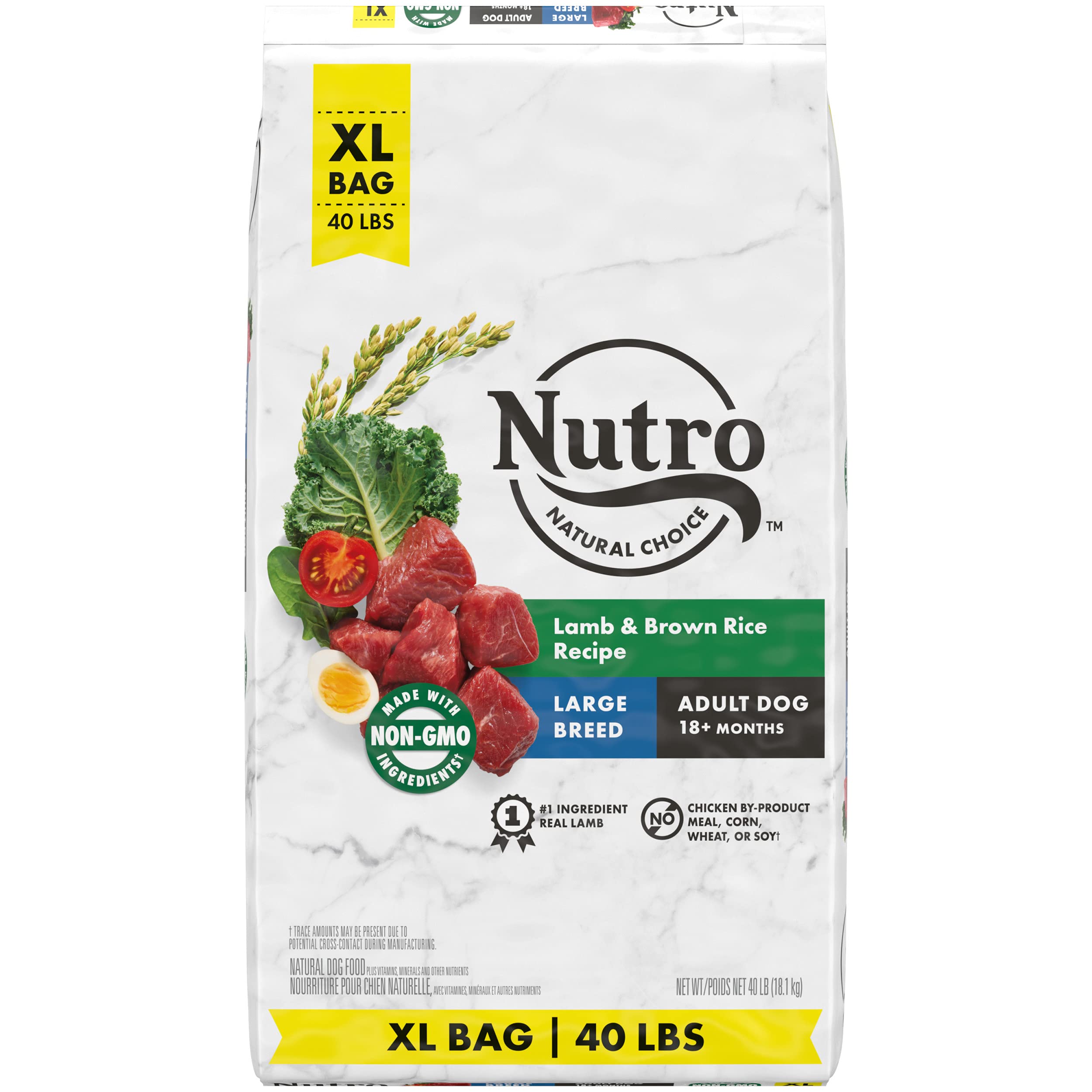 NUTRO NATURAL CHOICE Large Breed Adult Dry Dog Food Lamb & Brown Rice Recipe 40 lb. Bag