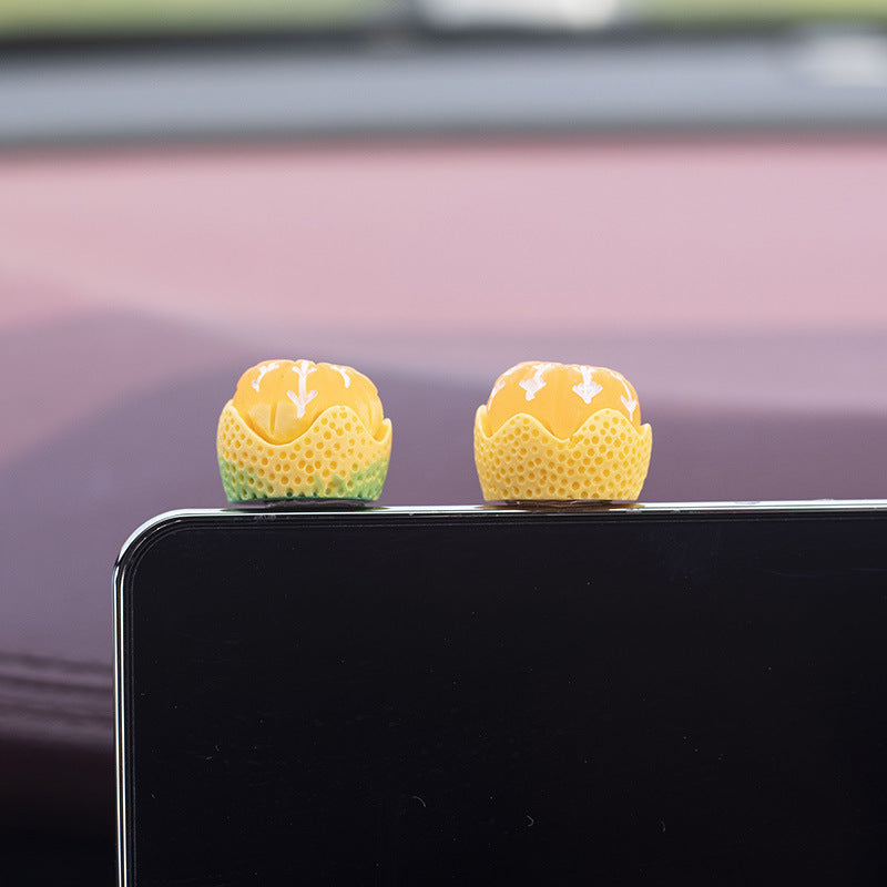 2024 Summer Clear Flower Car Dashboard Decor