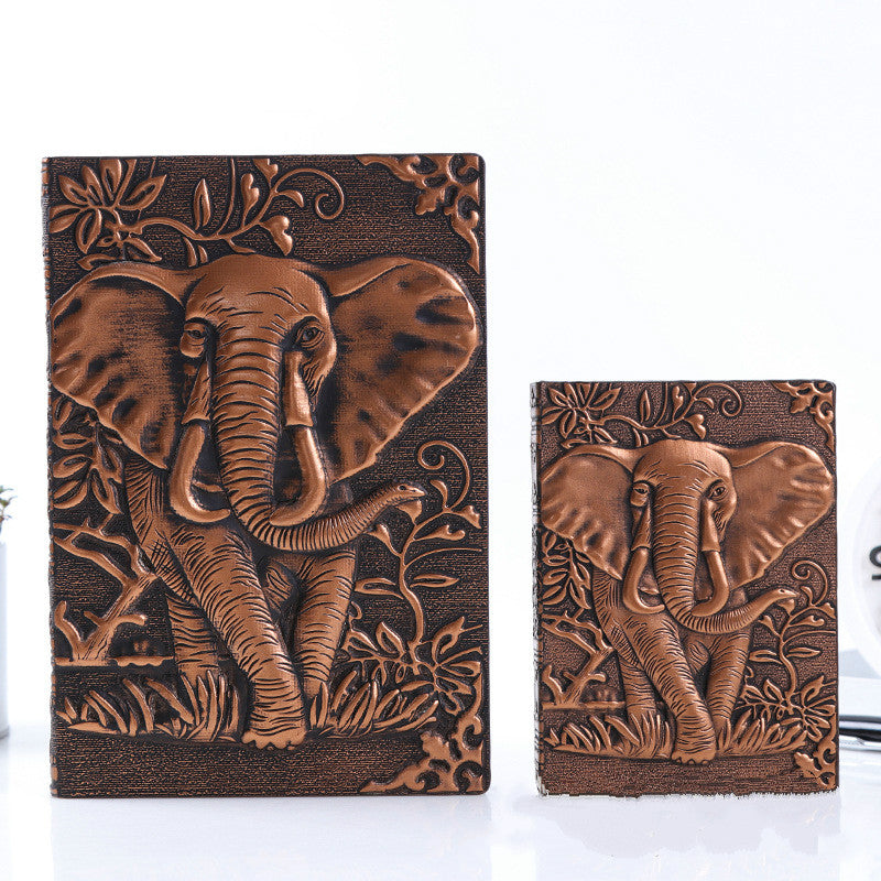Vintage Embossed Leather Notebook Diary