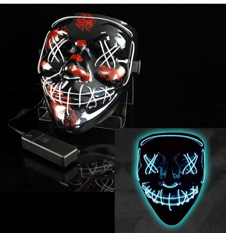 Light-up PVC Clown Trickster Mask for Halloween