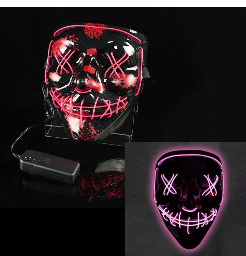 Light-up PVC Clown Trickster Mask for Halloween