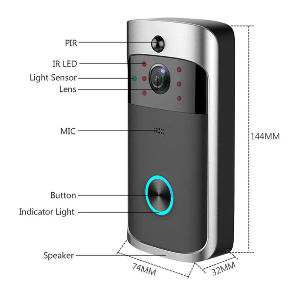 Smart Wireless Video Doorbell with WiFi