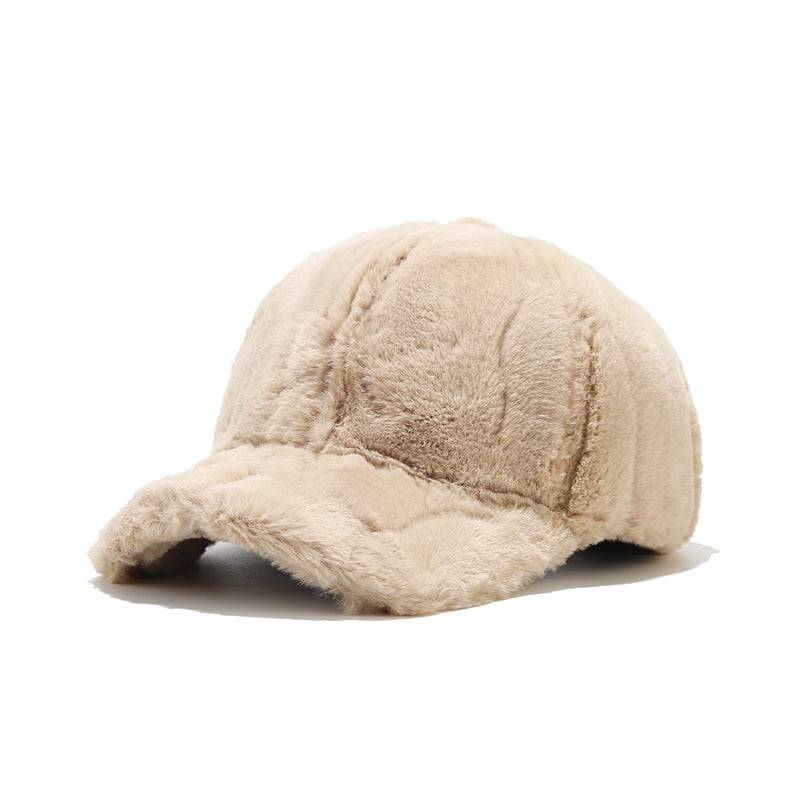 Winter Men's Thick Fleece Rabbit Fur Baseball Cap