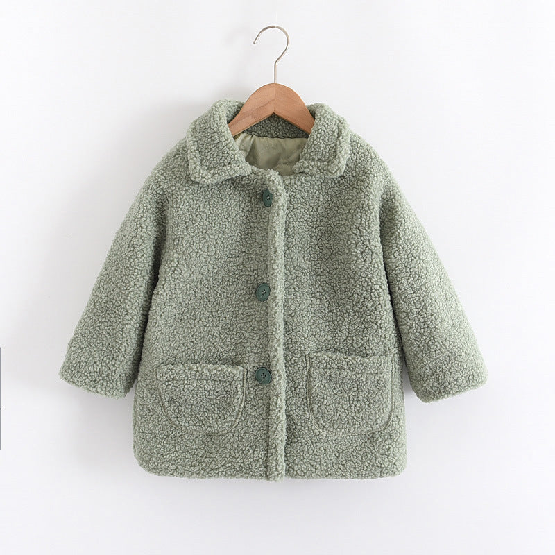 Children's Thick Lamb Fur Warm Coat
