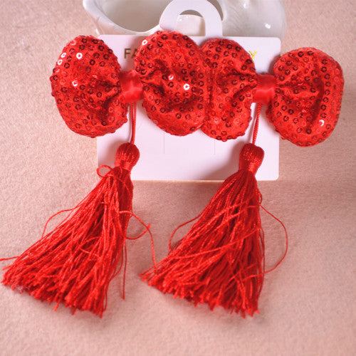 Fringed Hair Ball Hairpin Accessory