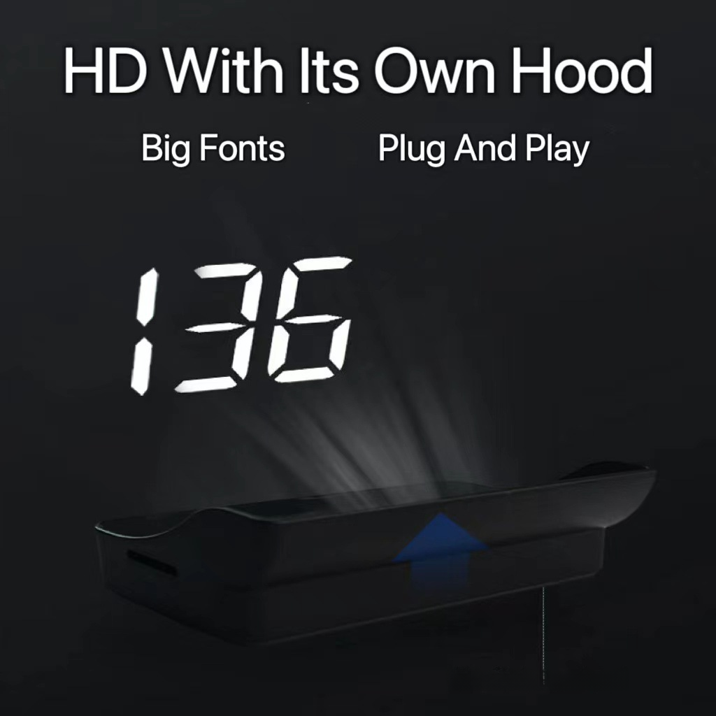 2023 V9 Car HUD Universal Display for KMH/MPH
