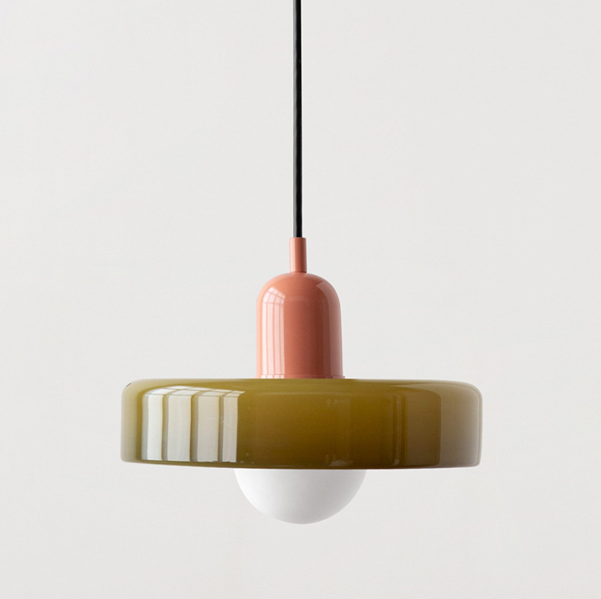 Memphis Minimalist Glass Chandelier